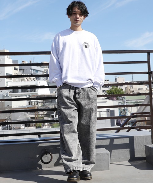 ８(eight)（エイト）の「プリントスウェット（スウェット・メンズ・アッシュグレー/オフホワイト/ラベンダー/ブラック・MEDIUM/LARGE）」の18枚目の写真