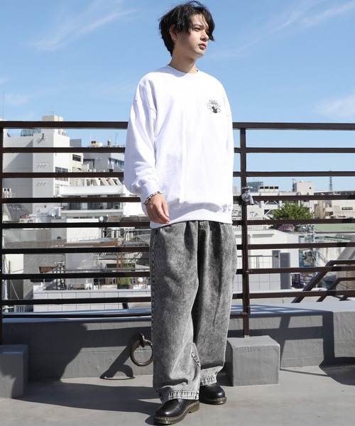 ８(eight)（エイト）の「プリントスウェット（スウェット・メンズ・アッシュグレー/オフホワイト/ラベンダー/ブラック・MEDIUM/LARGE）」の16枚目の写真