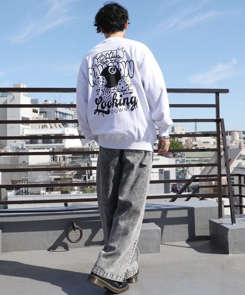 ８(eight)（エイト）の「プリントスウェット（スウェット・メンズ・アッシュグレー/オフホワイト/ラベンダー/ブラック・MEDIUM/LARGE）」の15枚目の写真