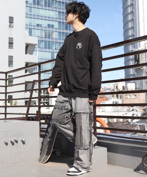 ８(eight)（エイト）の「プリントスウェット（スウェット・メンズ・アッシュグレー/オフホワイト/ラベンダー/ブラック・MEDIUM/LARGE）」の22枚目の写真