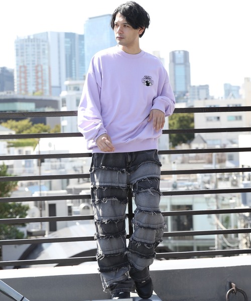 ８(eight)（エイト）の「プリントスウェット（スウェット・メンズ・アッシュグレー/オフホワイト/ラベンダー/ブラック・MEDIUM/LARGE）」の9枚目の写真