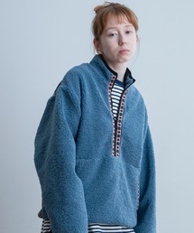 Universal Style Wear レトロ ハーフジップ プルオーバー