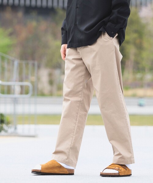 X品 BEAMS チノパン ストレッチテーパードチノ グレー&ベージュ2本 X