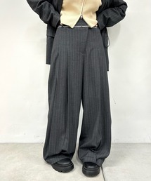 Six M | 【Six M/シックスエム】ボリュームタックワイドパンツ(スラックス)