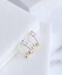 queite（ケイト）の「K10 誕生石 クリップイヤリング 6月/ブルームーンストーン［queite］（イヤリング）」