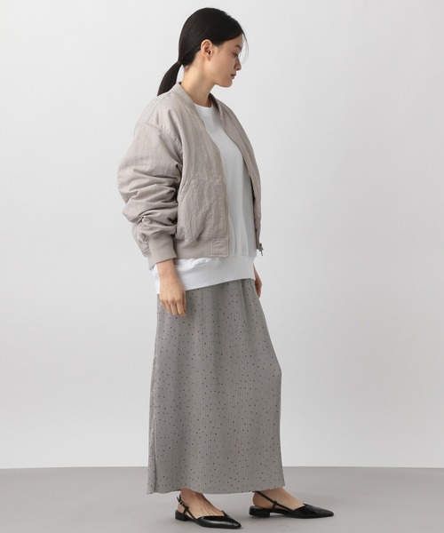 A part by（アパートバイ）の「【サイズ展開あり】プリーツイージースカート（スカート・レディース・キャメル/ブラック系その他2/グレー/ブラック・SMALL/FREE）」の12枚目の写真