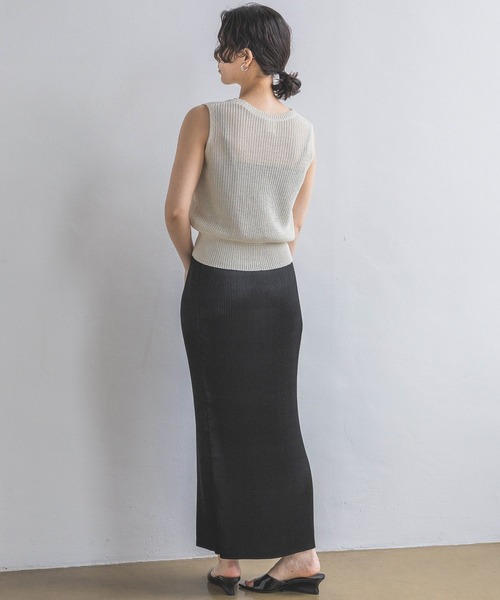 A part by（アパートバイ）の「【サイズ展開あり】プリーツイージースカート（スカート・レディース・キャメル/ブラック系その他2/グレー/ブラック・SMALL/FREE）」の18枚目の写真