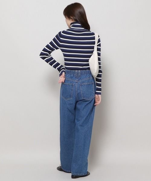 3.3 Field Trip （3.3フィールドトリップ）の「3.3 Field Trip／マルチボーダータートル 2988345（ニット/セーター・レディース・ブルー/ブラウン・FREE）」の4枚目の写真