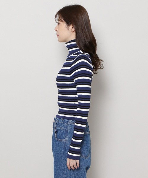 3.3 Field Trip （3.3フィールドトリップ）の「3.3 Field Trip／マルチボーダータートル 2988345（ニット/セーター・レディース・ブルー/ブラウン・FREE）」の10枚目の写真