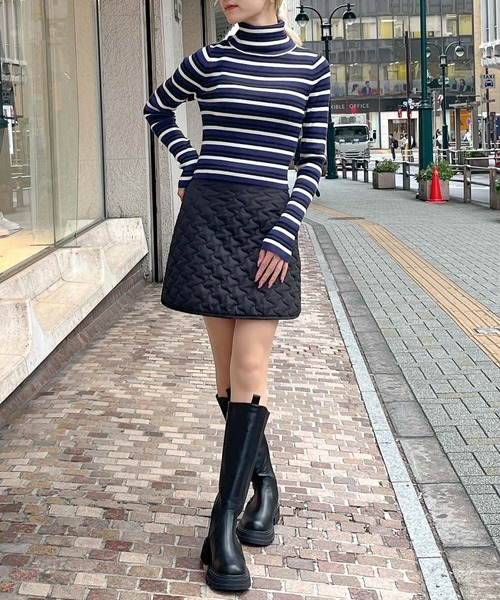 3.3 Field Trip （3.3フィールドトリップ）の「3.3 Field Trip／マルチボーダータートル 2988345（ニット/セーター・レディース・ブルー/ブラウン・FREE）」の20枚目の写真