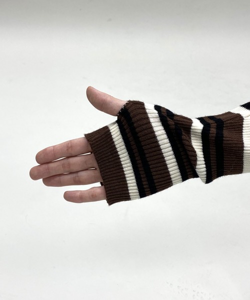 3.3 Field Trip （3.3フィールドトリップ）の「3.3 Field Trip／マルチボーダータートル 2988345（ニット/セーター・レディース・ブルー/ブラウン・FREE）」の21枚目の写真