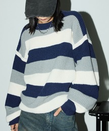 Anchor Smith | マルチボーダー ビッグシルエット プルオーバーニット(ニット/セーター)