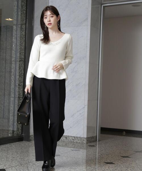 PROPORTION BODY DRESSING（プロポーションボディドレッシング）の「ペプラムビジューニット / 1214170003（ニット/セーター・レディース・ホワイト系その他/ブルー・FREE）」の19枚目の写真