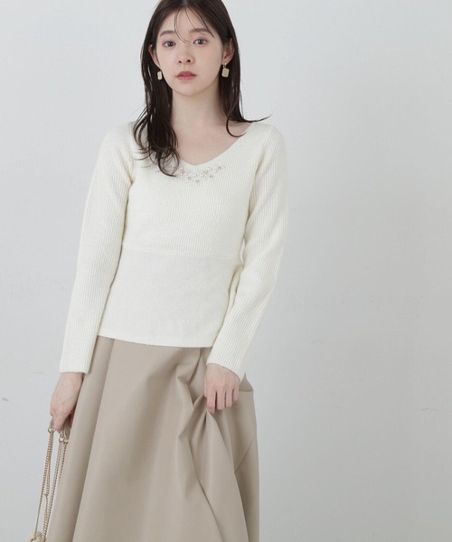 PROPORTION BODY DRESSING（プロポーションボディドレッシング）の「ペプラムビジューニット / 1214170003（ニット/セーター・レディース・ホワイト系その他/ブルー・FREE）」の16枚目の写真