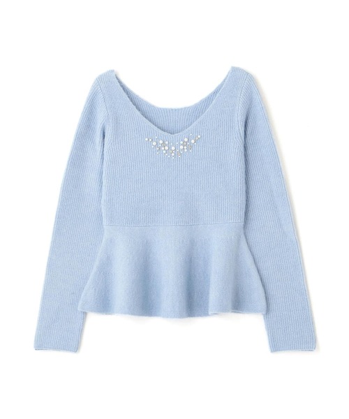 PROPORTION BODY DRESSING（プロポーションボディドレッシング）の「ペプラムビジューニット / 1214170003（ニット/セーター・レディース・ホワイト系その他/ブルー・FREE）」の10枚目の写真