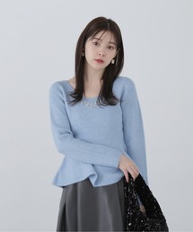 PROPORTION BODY DRESSING | ペプラムビジューニット / 1214170003(ニット/セーター)