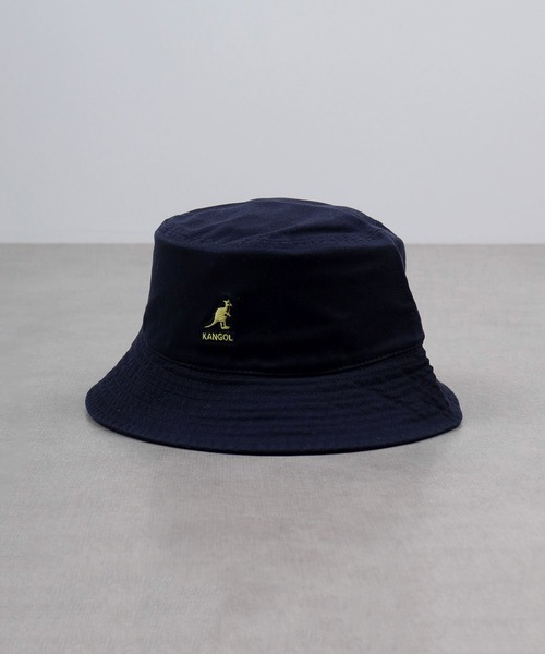 KANGOL(カンゴール)の「KANGOL WASHED BUCKET(ハット・メンズ・ベージュ/ホワイト×ネイビー/ブラック/ダークカーキ/ネイビー・XL/L/M/XXL)」の9枚目の写真