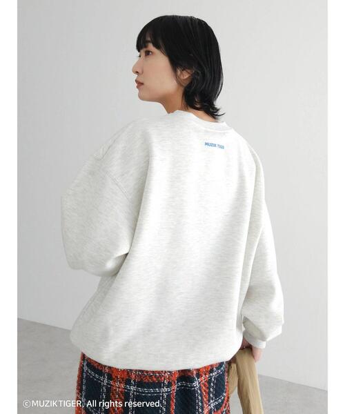 tシャツ 「WEB・一部店舗限定」「ウォッシャブル」タイガーパッチ裏毛プルオーバーカットソー レディース WEB・一部店舗限定】【ウォッシャブル】タイガーパッチ裏毛プル