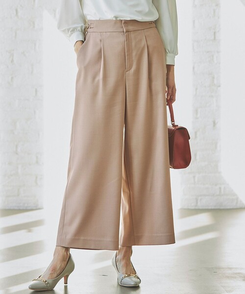 ANY SIS（エニィスィス）の「【洗える】ビットポイント ワイドパンツ（その他パンツ・レディース・ベージュ系/ネイビー系/アイボリー系/スカイブルー系/ダルブルー系・1/3/2）」の2枚目の写真