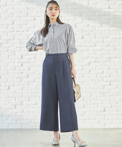 ANY SIS（エニィスィス）の「【洗える】ビットポイント ワイドパンツ（その他パンツ・レディース・ベージュ系/ネイビー系/アイボリー系/スカイブルー系/ダルブルー系・1/3/2）」の7枚目の写真