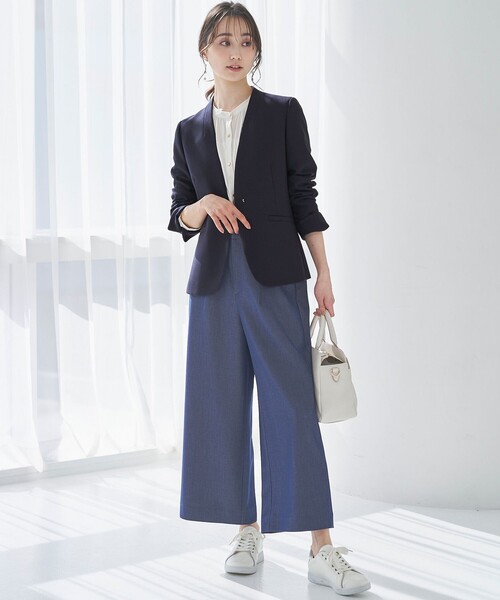 ANY SIS（エニィスィス）の「【洗える】ビットポイント ワイドパンツ（その他パンツ・レディース・ベージュ系/ネイビー系/アイボリー系/スカイブルー系/ダルブルー系・1/3/2）」の9枚目の写真