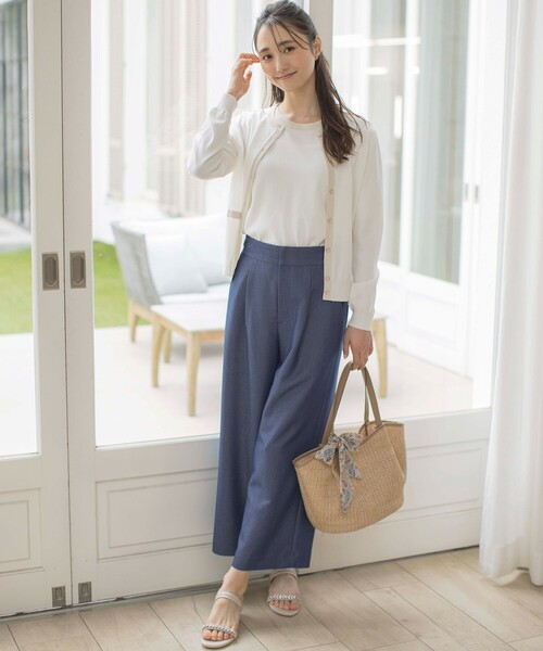 ANY SIS（エニィスィス）の「【洗える】ビットポイント ワイドパンツ（その他パンツ・レディース・ベージュ系/ネイビー系/アイボリー系/スカイブルー系/ダルブルー系・1/3/2）」の10枚目の写真