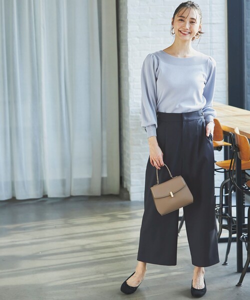 ANY SIS（エニィスィス）の「【洗える】ビットポイント ワイドパンツ（その他パンツ・レディース・ベージュ系/ネイビー系/アイボリー系/スカイブルー系/ダルブルー系・1/3/2）」の12枚目の写真