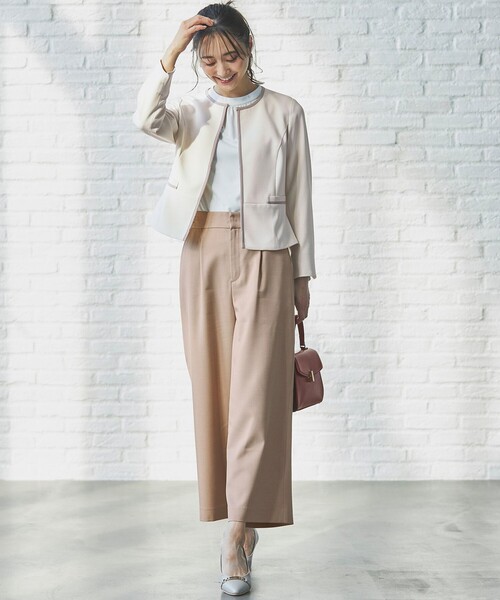 ANY SIS（エニィスィス）の「【洗える】ビットポイント ワイドパンツ（その他パンツ・レディース・ベージュ系/ネイビー系/アイボリー系/スカイブルー系/ダルブルー系・1/3/2）」の14枚目の写真