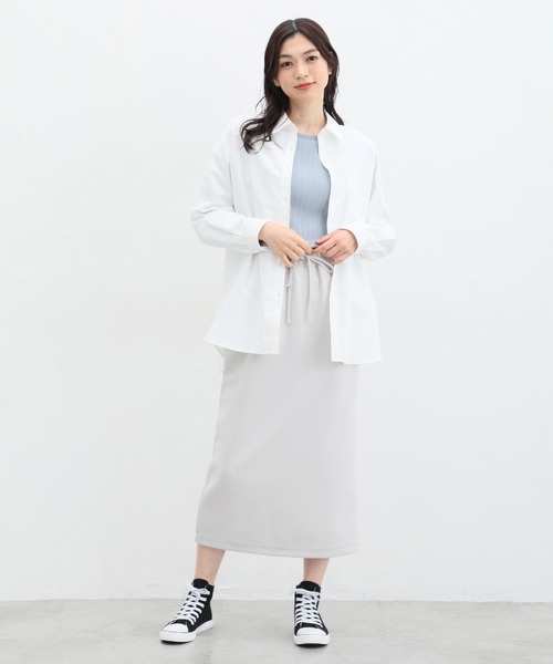 Honeys（ハニーズ）の「ボートネックＴシャツ（Tシャツ/カットソー・レディース・ライトグリーン/オフホワイト/ブラック/グレイッシュベージュ/イエロー/コーラルピンク/サックスブルー・L/M/LL/S）」の13枚目の写真