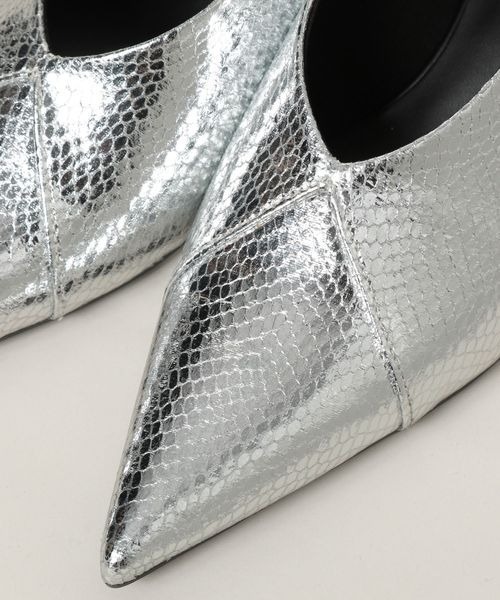JEANASIS（ジーナシス）の「バックスリングポインテッドトゥパンプス/996695（パンプス・レディース・ブラック/シルバー・MEDIUM/LARGE）」の15枚目の写真