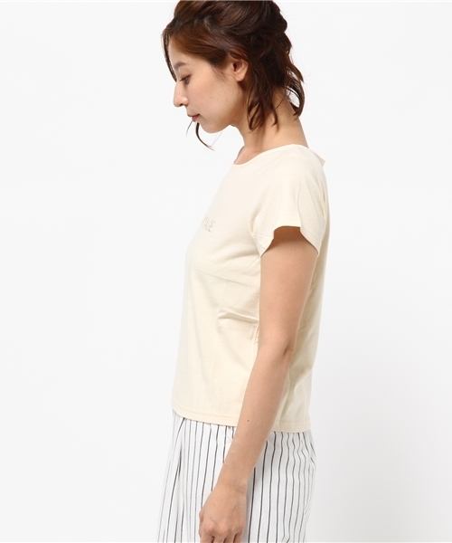 OUTLET(アウトレット)の「【who's who Chico】BONVOYAGEプリントT(Tシャツ/カットソー・レディース・クリーム・FREE)」の3枚目の写真