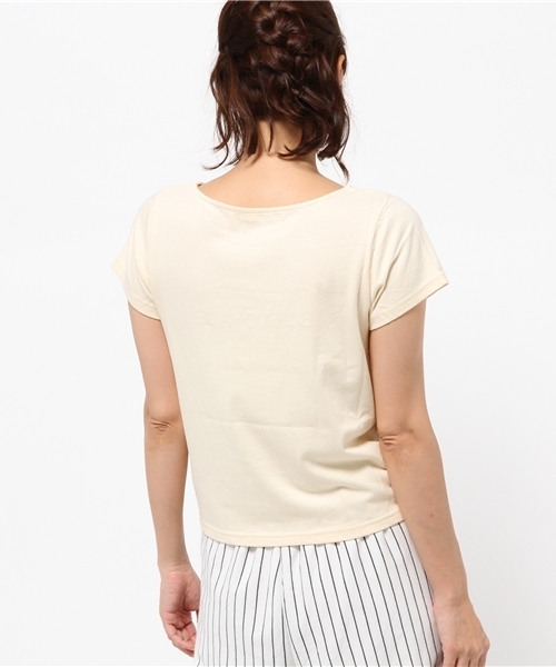 OUTLET(アウトレット)の「【who's who Chico】BONVOYAGEプリントT(Tシャツ/カットソー・レディース・クリーム・FREE)」の4枚目の写真