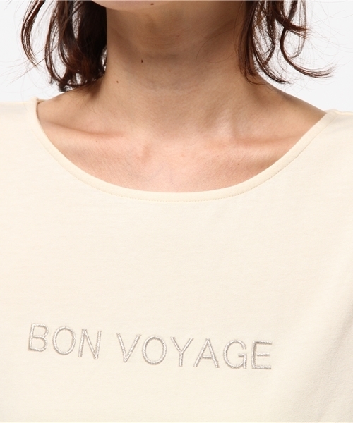 OUTLET(アウトレット)の「【who's who Chico】BONVOYAGEプリントT(Tシャツ/カットソー・レディース・クリーム・FREE)」の5枚目の写真