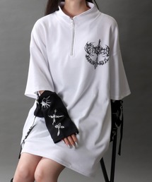 SITRY（シトリー）の「2WAY Sleeve Tribal Design Half Zip T-shirt