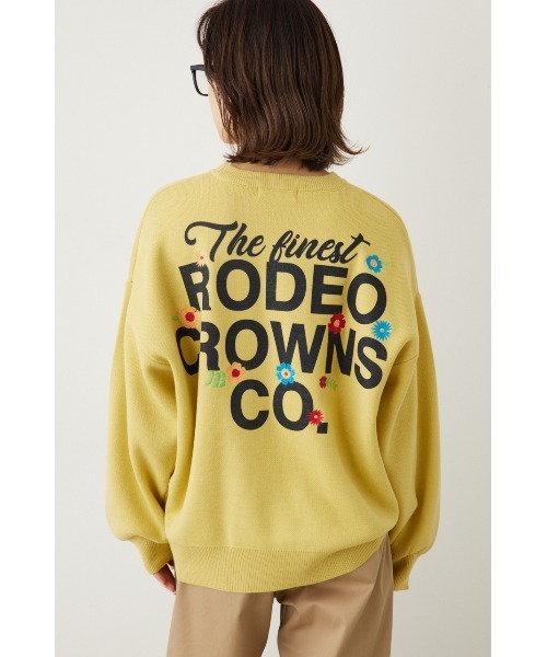 RODEO CROWNS WIDE BOWL(ロデオクラウンズワイドボウル)の「ブーケロゴ ニット トップス(ニット/セーター・レディース・杢グレー/ライトイエロー/ブラック/オフホワイト・FREE)」の4枚目の写真