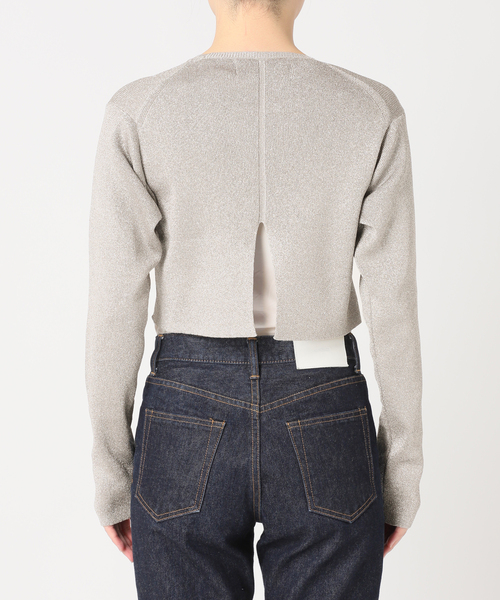 トップス JANE SMITH LAME KNIT RIB PULLOVER JANE SMITH/ジェーンスミス】16G LAME KNIT RIB PULLOVER