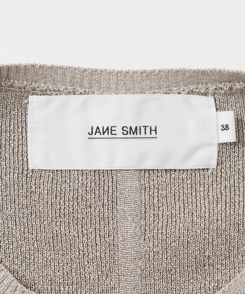 トップス JANE SMITH LAME KNIT RIB PULLOVER JANE SMITH/ジェーンスミス】16G LAME KNIT RIB PULLOVER