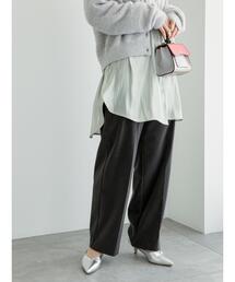 Te chichi | ベロアストレートパンツ(その他パンツ)