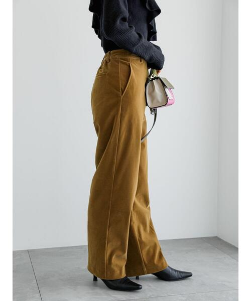 Te chichi（テチチ）の「ベロアストレートパンツ（その他パンツ・レディース・チャコールグレー/キャメル・F）」の12枚目の写真