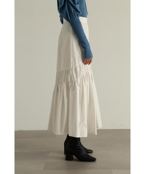 JILL STUART(ジルスチュアート)の「◆タフタギャザースカート(スカート・レディース・ホワイト/ブルー・2/0/4)」の8枚目の写真