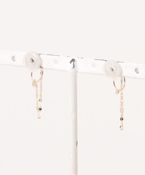 PAS TIERRA 【Ray】K10ペタルチェーンピアス PAS TIERRA 【Ray】K10ペタルチェーンピアス