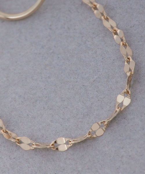 PAS TIERRA 【Ray】K10ペタルチェーンピアス PAS TIERRA（パティエラ）の「【Ray】K10ペタルチェーンイヤリング