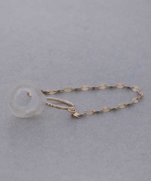 PAS TIERRA 【Ray】K10ペタルチェーンピアス PAS TIERRA（パティエラ）の「【Ray】K10ペタルチェーンイヤリング