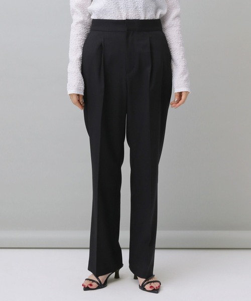 A part by（アパートバイ）の「ワンタックセミフレアパンツ（その他パンツ・レディース・ライトグレー/ライトグリーン/ブラック・SMALL/MEDIUM）」の15枚目の写真