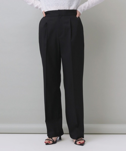 A part by（アパートバイ）の「ワンタックセミフレアパンツ（その他パンツ・レディース・ライトグレー/ライトグリーン/ブラック・SMALL/MEDIUM）」の10枚目の写真