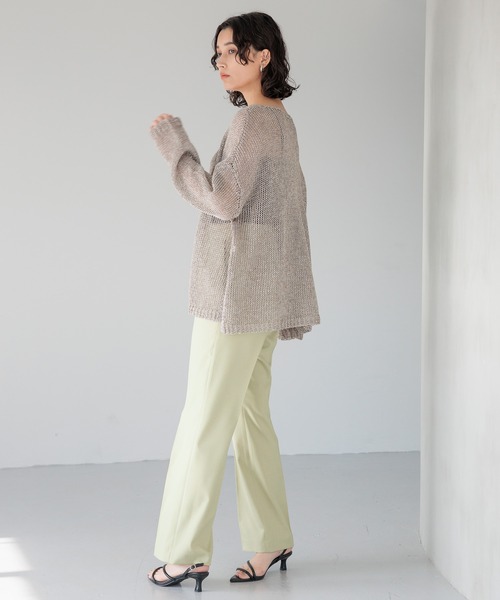 A part by（アパートバイ）の「ワンタックセミフレアパンツ（その他パンツ・レディース・ライトグレー/ライトグリーン/ブラック・SMALL/MEDIUM）」の21枚目の写真