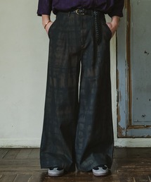 Pigment print straight pants/ピグメントプリントストレートパンツ