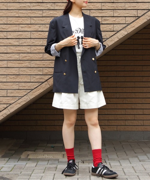 GYMPHLEX(ジムフレックス)の「GYMPHLEX/ジムフレックス ダブルブレザージャケット DOUBLE BLAZER JACKET GY-A0492 TRN(テーラードジャケット・レディース・ダークネイビー・14)」の10枚目の写真