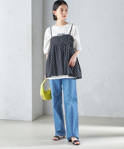 【シップス　ウィメン】〈手洗い可能〉カット ドビー 2WAY キャミソール 24SS ◇ SHIPS（シップス）の「〈手洗い可能〉カット ドビー 2WAY