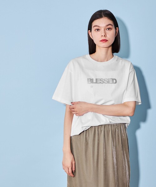 CITEN(シテン)の「<CITEN>BLESSED ロゴ Tシャツ(Tシャツ/カットソー・レディース・ロイヤルブルー/ホワイト・FREE)」の3枚目の写真